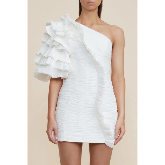 Anthropologie x Acler Ascot One-Shoulder Ruffle Mini Dress - Picture 7 of 16